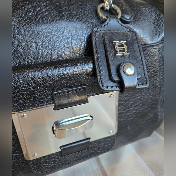 Black Leather Satchel- OH by Joy Gryson- Large- Like New - Picture 5 of 8